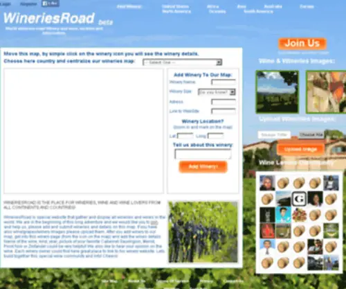 Wineriesroad.com(Wineriesroad) Screenshot