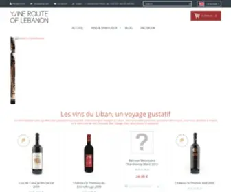 Wineroutelebanon.com(Vins libanais) Screenshot