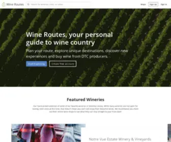 Wineroutes.com(Explore Wine Country Maps in Napa Valley & Sonoma Wine Country) Screenshot