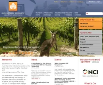 Winesa.asn.au(South Australian Wine Industry Association) Screenshot