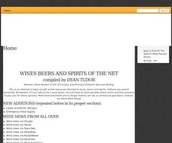 Winesbeersandspiritsofthenet.com(Wines Beers & Spirits of the Net) Screenshot