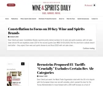 Winespiritsdaily.com(Wine & Spirits Daily) Screenshot