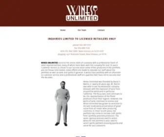 Winesunlimited.com(Wines Unlimited) Screenshot