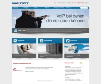 Winet.ch(Winet bietet umfassende Kommunikationslösungen für Businesskunden) Screenshot