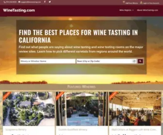 Winetasting.com(Wine Tasting in California) Screenshot