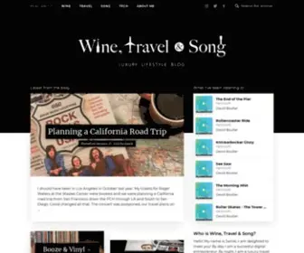 Winetravelandsong.com(Wine, Travel & Song) Screenshot