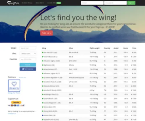 Wing.pub(Let's find you the wing) Screenshot