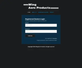 Wingaero.com(Wing Aero Products) Screenshot