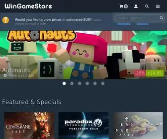 Wingamestore.com(PC Games and More) Screenshot