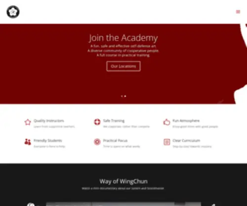 Wingchunus.com(International Academy of WingChun®) Screenshot