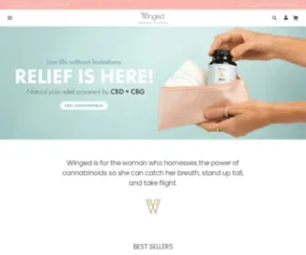 Wingedcbd.com(Winged Wellness) Screenshot