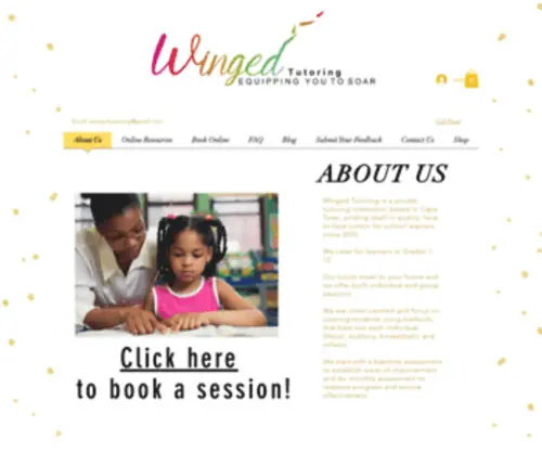 Wingedtutoring.com(We are a Cape Town tutoring institution) Screenshot