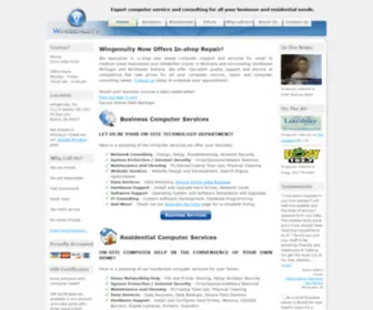 Wingenuity.com(On-Site Computer Services, Computer Repair, Help and Consulting in Michiana) Screenshot