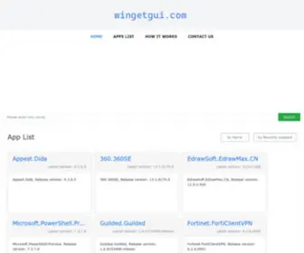 Wingetgui.com(A graphical user interfaces for Windows Package Manager (winget)) Screenshot