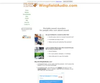 Wingfieldaudio.com(Portable Recording Solutions for People Who Care About Sound) Screenshot