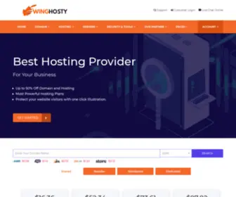 Winghosty.com(Wing Hosty) Screenshot