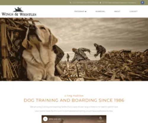 Wingsandwhistles.com(Wings & Whistles Dog Training and Boarding Facility) Screenshot