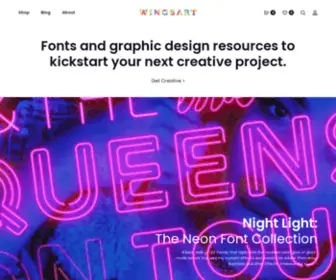 Wingsart.studio(Fonts and Graphic Design Resources by Wingsart Studio) Screenshot