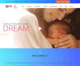 Wingshospitals.com(Best IVF Center in Ahmedabad) Screenshot