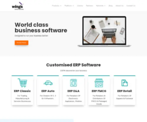 Wingsinfo.net(Cloud-based ERP Software, Fully GST compliant) Screenshot