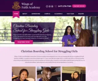 Wingsoffaithacademy.com(Christian Boarding School for Girls) Screenshot