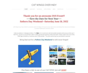 Wingsoverindy.com(CAF Wings Over Indy) Screenshot