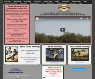 Wingsportdepot.com(Texas Dove Hunting) Screenshot