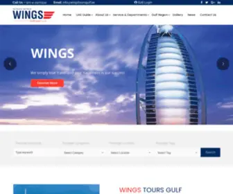 Wingstoursgulf.ae(Wings Tours Gulf) Screenshot