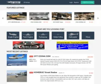 Wingswap.com(Find Aircraft For Sale the Easy Way) Screenshot