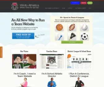 Winitoathletics.com(Team Websites) Screenshot