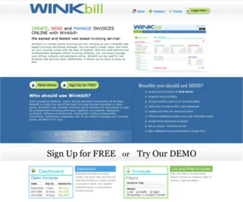Winkbill.com(Simple yet powerful invoicing) Screenshot