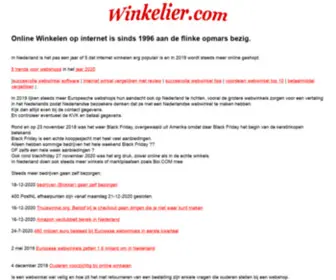 Winkelier.com(Winkelier online internet winkels in Nederland) Screenshot