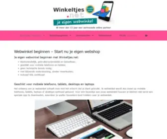 Winkeltjes.net(Eigen webwinkel beginnen) Screenshot