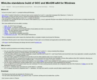 Winlibs.com(MinGW-w64 compiler for Windows) Screenshot