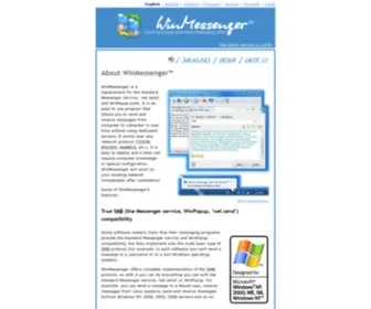 Winmessenger.com(Easy to use WinPopup and Net Send replacement that works in any Windows version) Screenshot