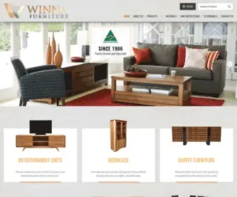 Winnafurniture.com.au(Australian Timber Furniture) Screenshot