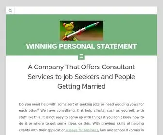 Winningpersonstatement.com(Consultant Services to Job Seekers and People Getting Married) Screenshot