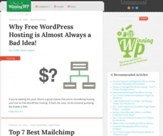 Winningwp.com(Tips And Resources For People Who Use WordPress) Screenshot