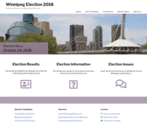 Winnipegelection.ca(Winnipeg Election 2022) Screenshot