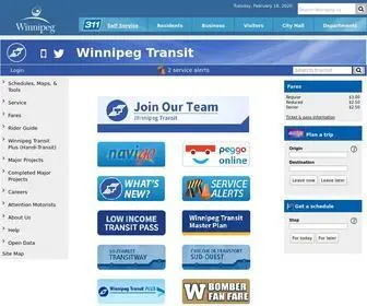 Winnipegtransit.com(Winnipeg Transit) Screenshot