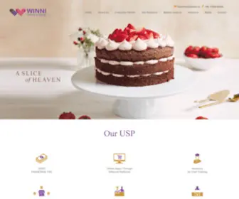 Winniretails.com(Best Bakery Franchise in India) Screenshot