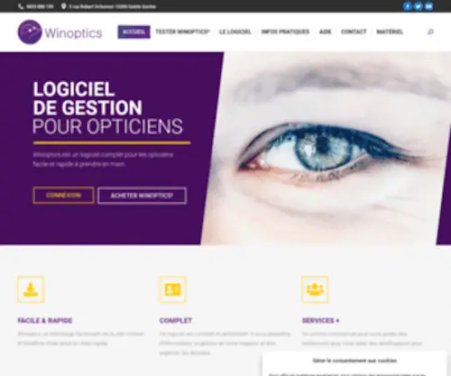 Winoptics.com(Logiciel pour opticiens) Screenshot