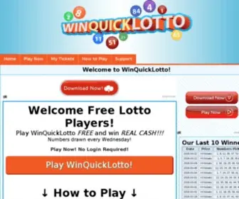 Winquicklotto.com(Free Lotto) Screenshot