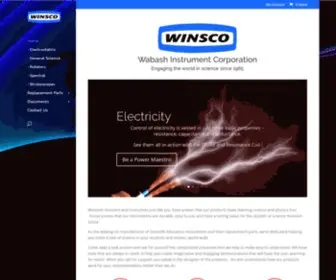 Winsco.com(Wabash Instrument Corporation) Screenshot