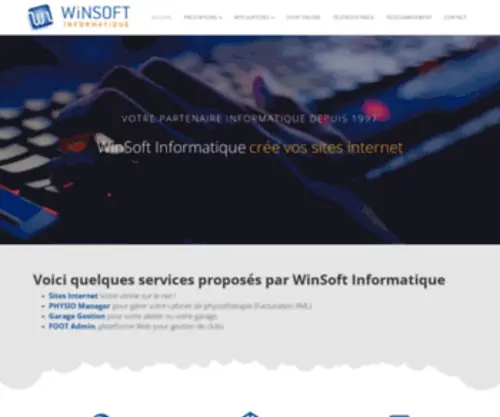 Winsoftinformatique.ch(Winsoft Informatique à Sion) Screenshot