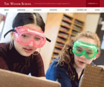 Winsor.edu(The Winsor School) Screenshot