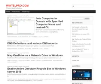 Wintelpro.com(Windows Based Technology) Screenshot