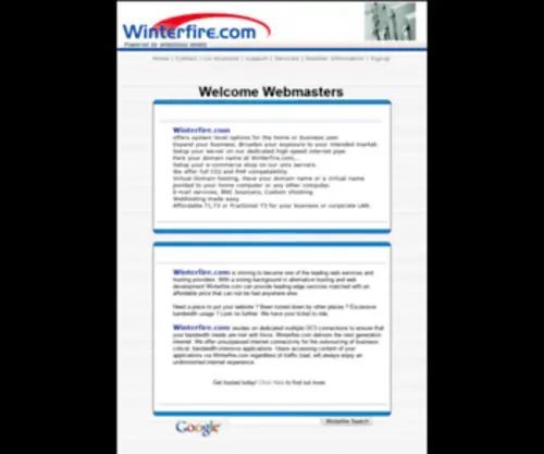 Winterfire.com(Winterfire) Screenshot