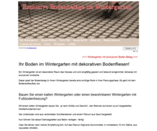 Wintergarten-Boden.de(Über diese Seiten stellen wir Ihnen professionelle Bodenbeläge und Böden aus langfristigen uv) Screenshot