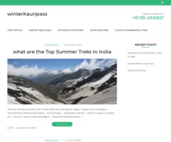 Winterkuaripass.co.in(Trekking in India) Screenshot